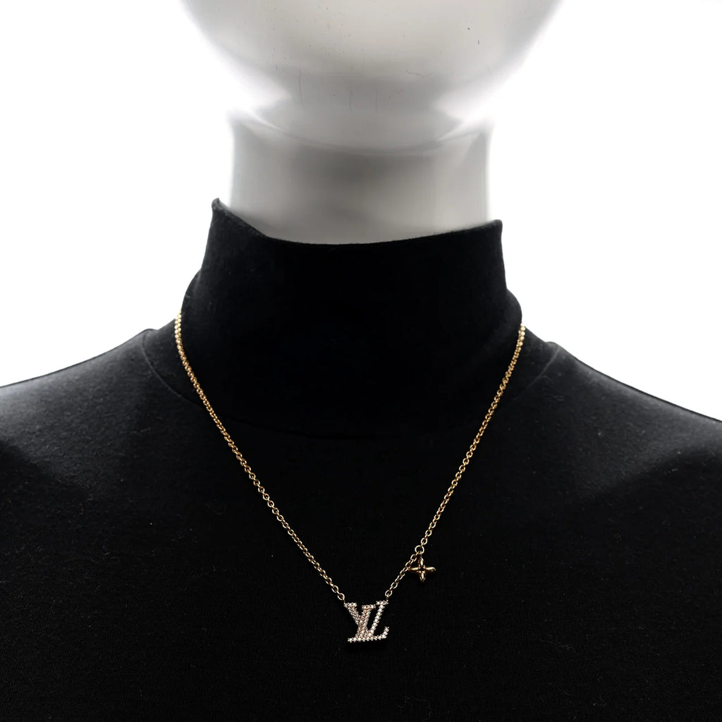 Louis Vuitton Gold Crystal Necklace