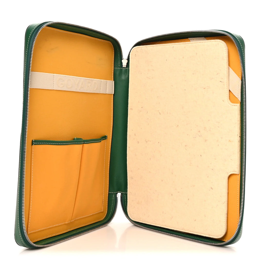 Goyard Green Goyardine Travel Case