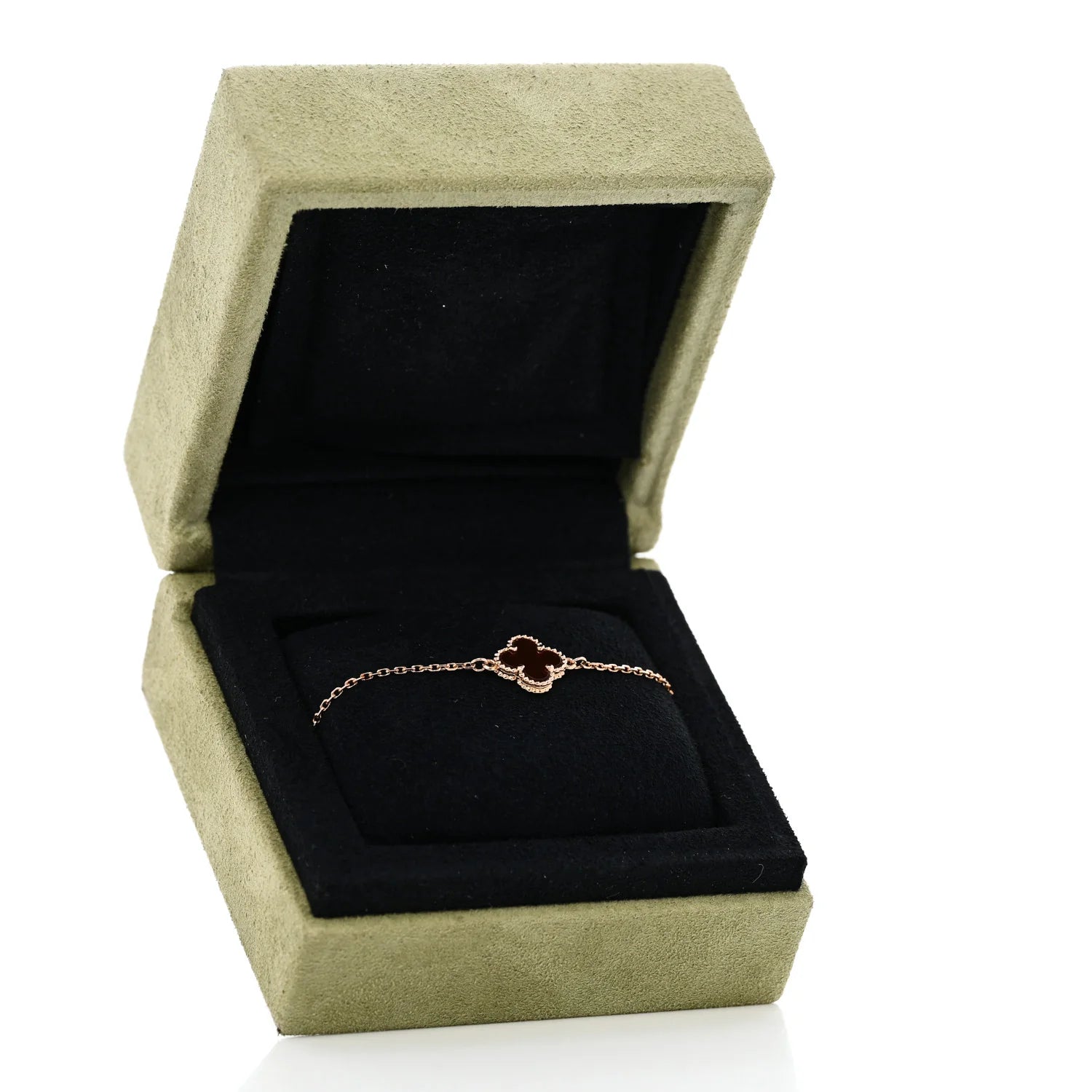 Van Cleef Carnelian Sweet Alhambra Bracelet