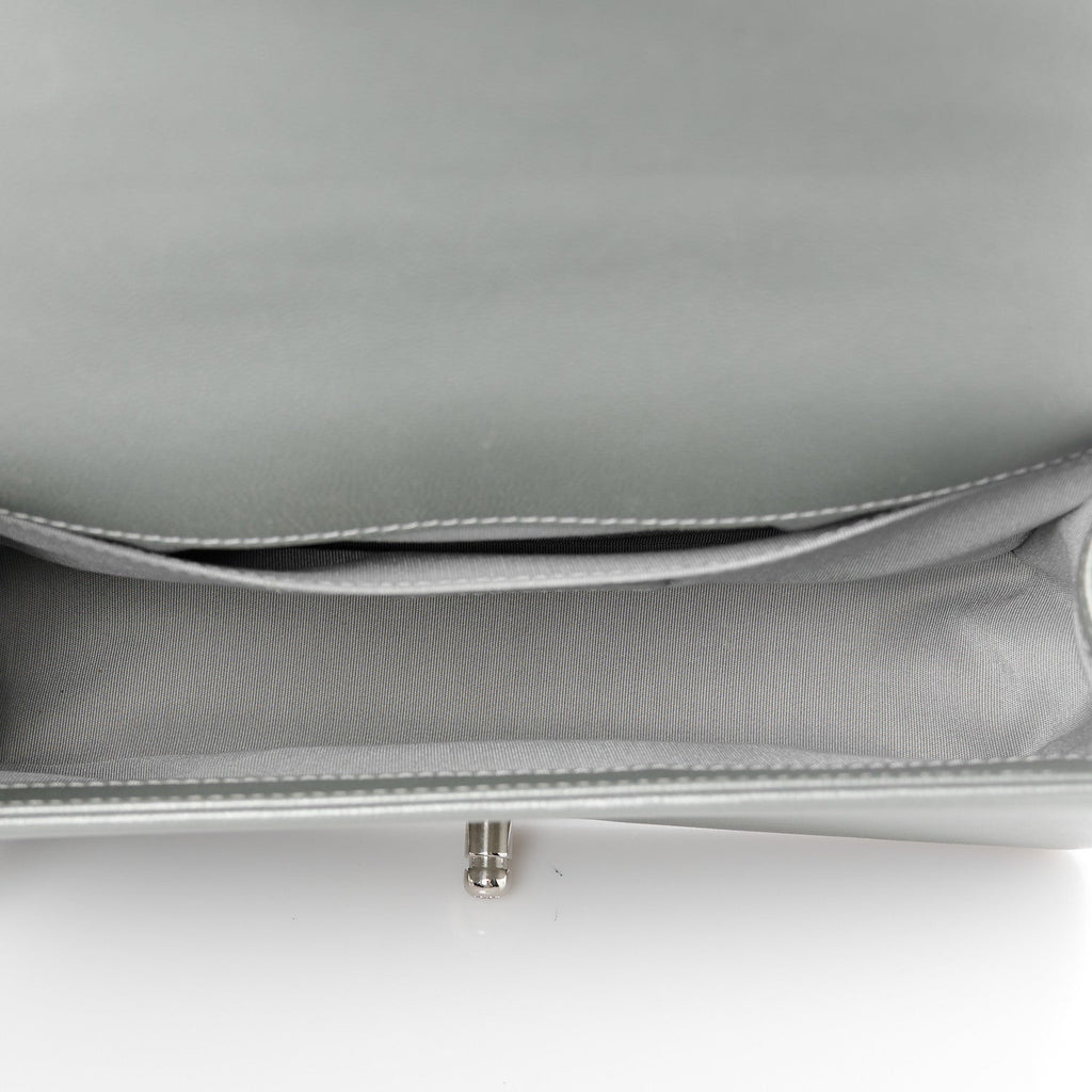 Chanel Metallic Silver Boy Bag