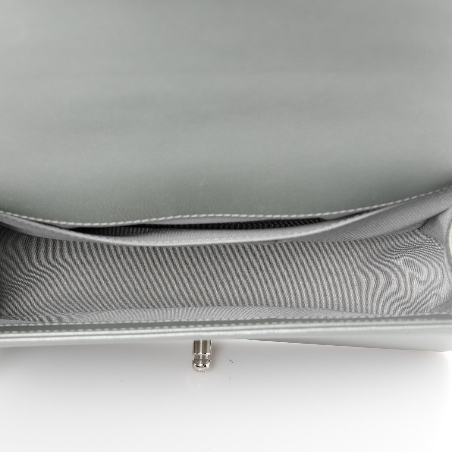 Chanel Metallic Silver Boy Bag