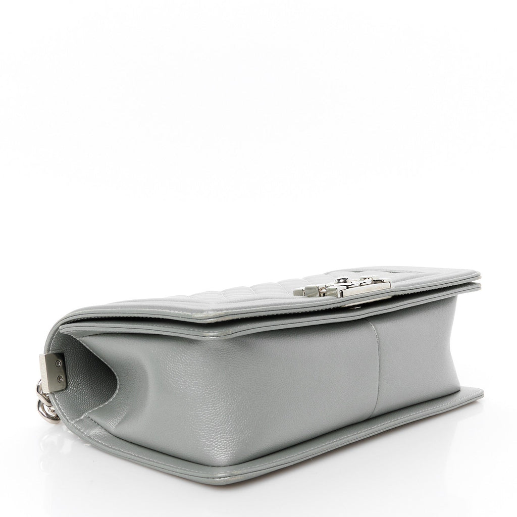 Chanel Metallic Silver Boy Bag