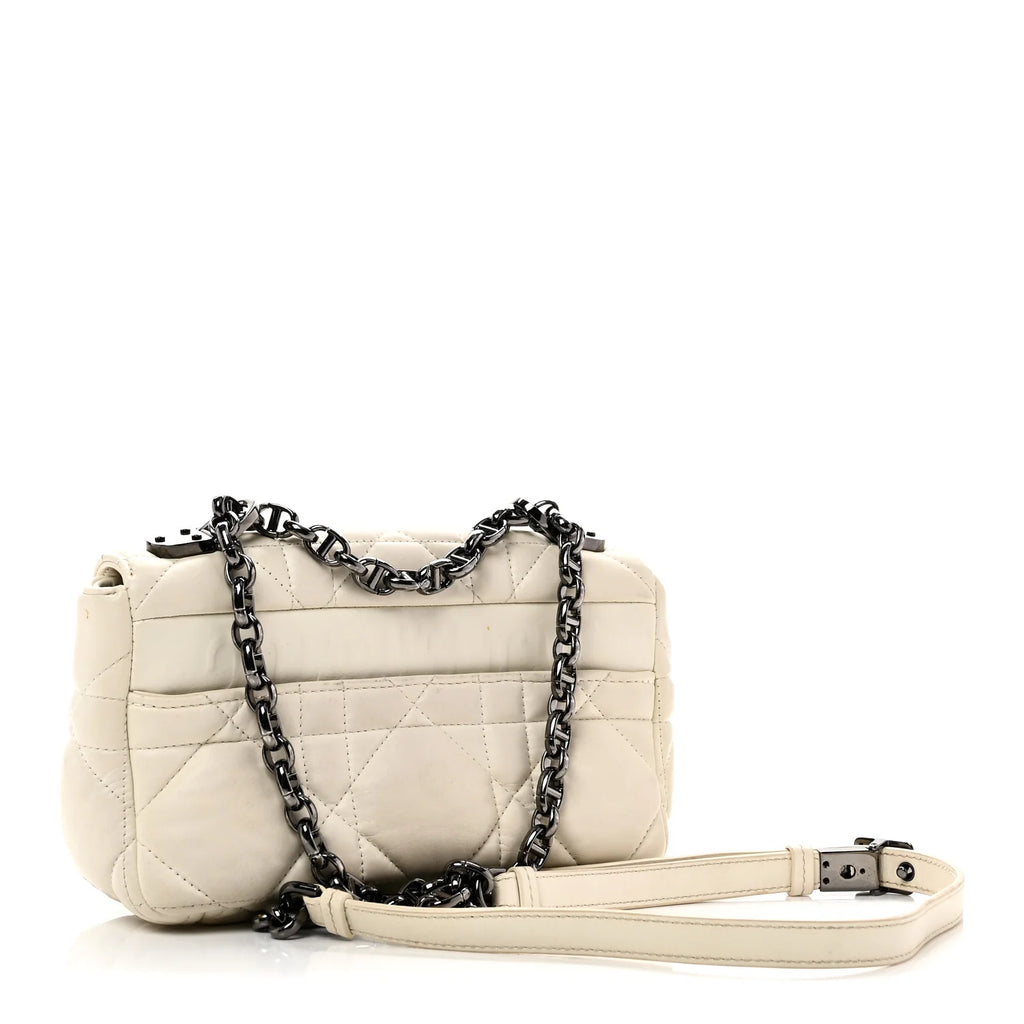 Dior White Padded Cannage Bag