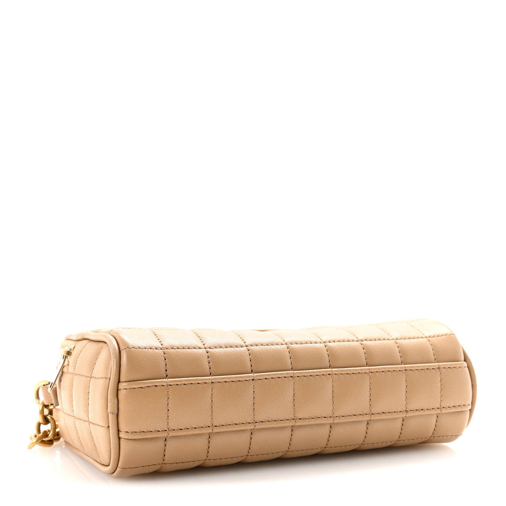 Saint Laurent Beige Quilted Crossbody