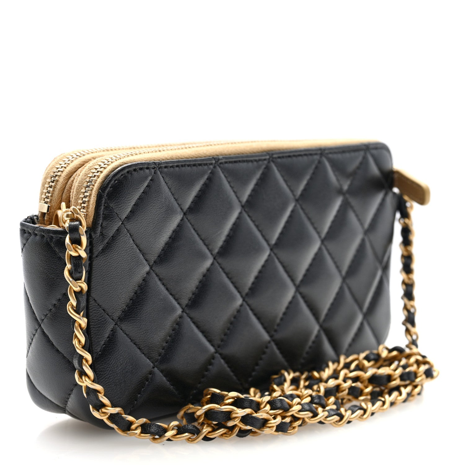 Chanel Black Quilted Suede Bag