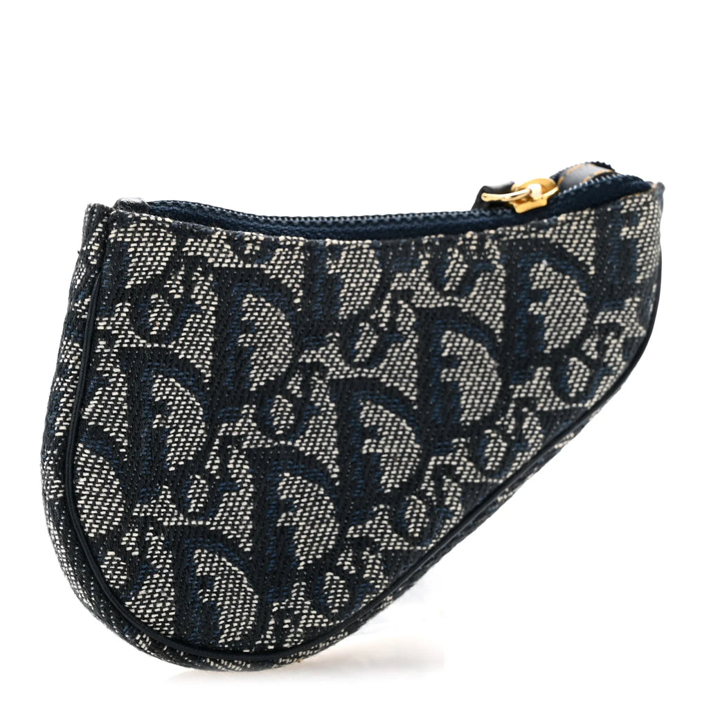 Dior Blue Oblique Jacquard Saddle