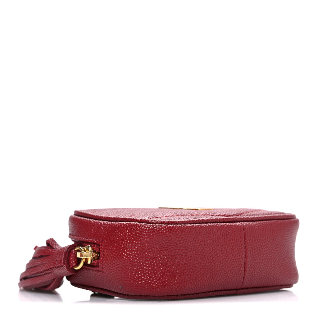 Saint Laurent Red Quilted Tassel Crossbody