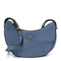 Prada Blue Grained Leather Arqué