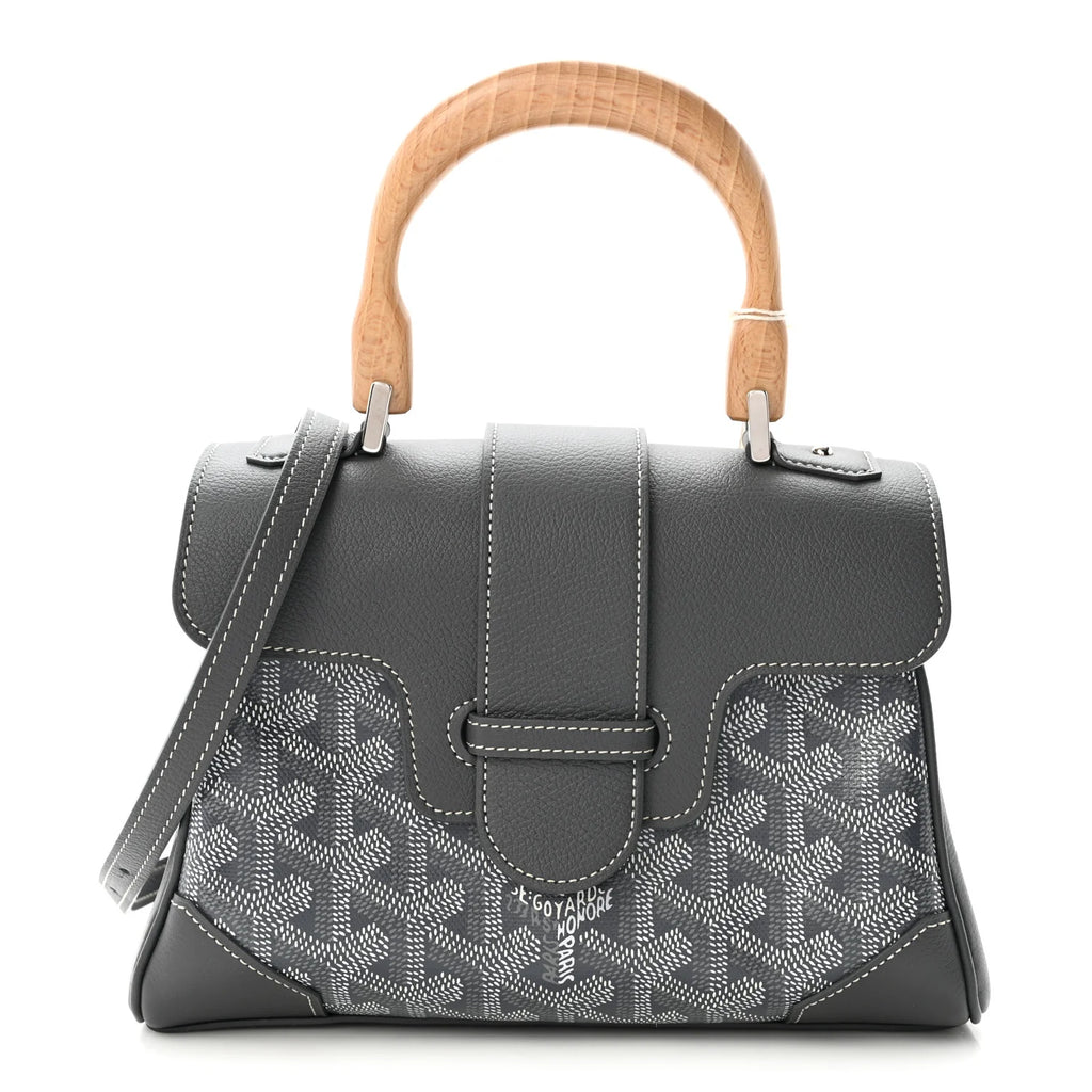 Goyard Grey Goyardine Saigon Handbag