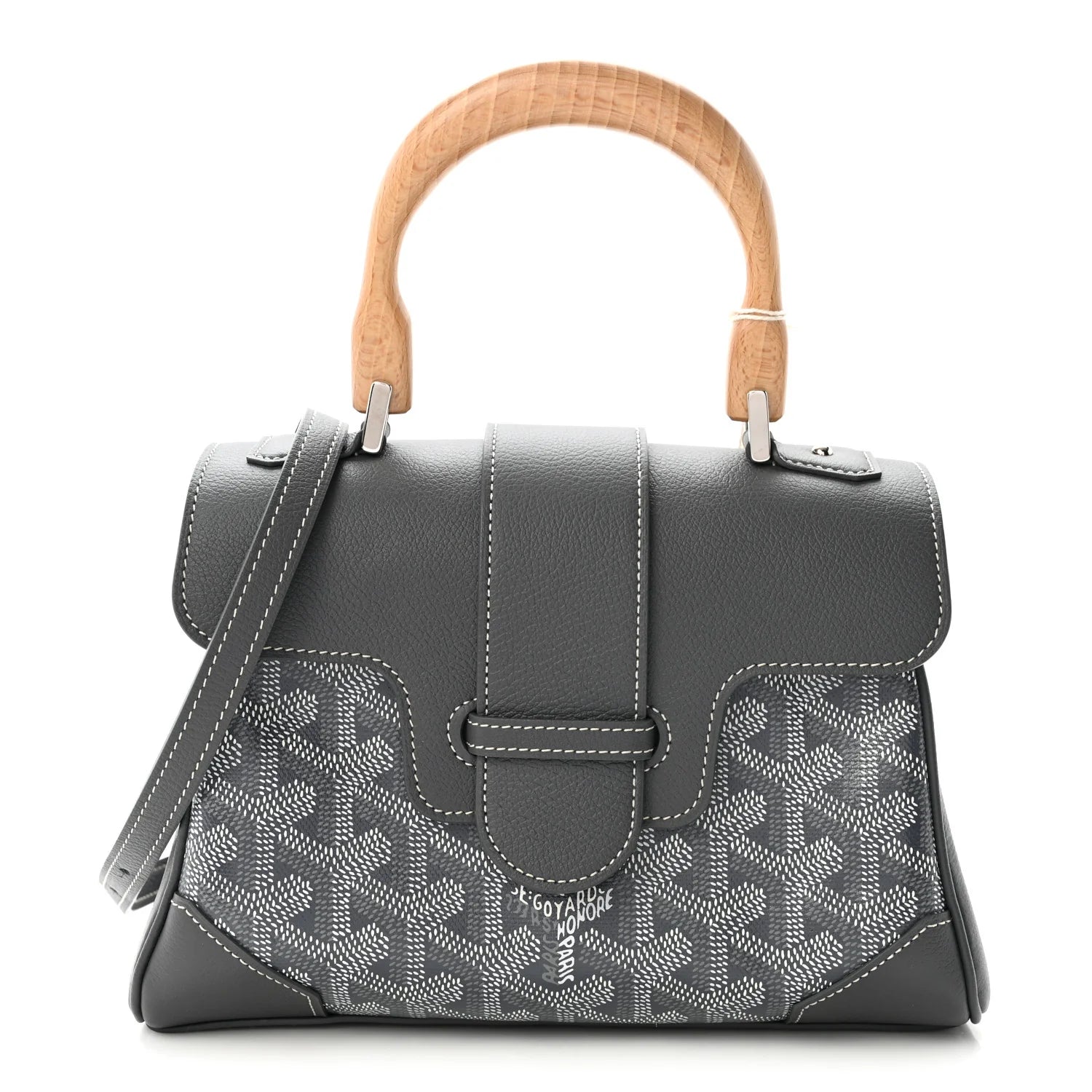 Goyard Grey Goyardine Saigon Handbag