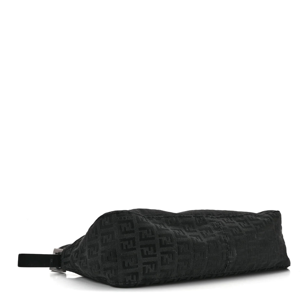 Fendi Black Zucca Monogram Baguette
