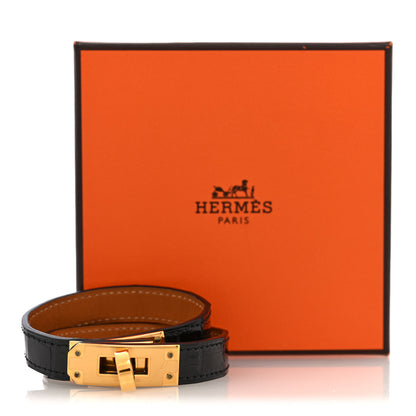 Hermes Black Alligator Kelly Bracelet