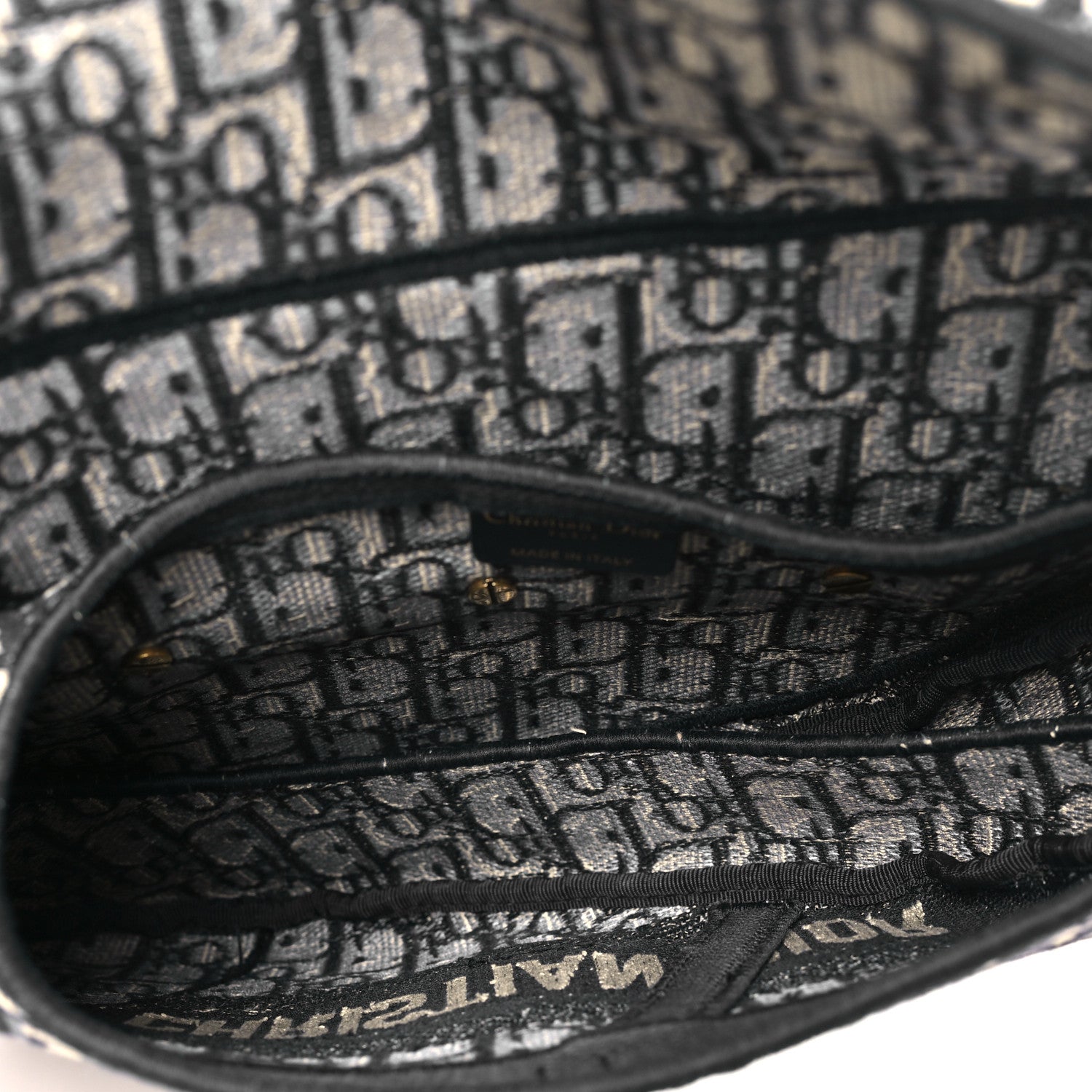 Dior Blue Oblique Canvas Saddle