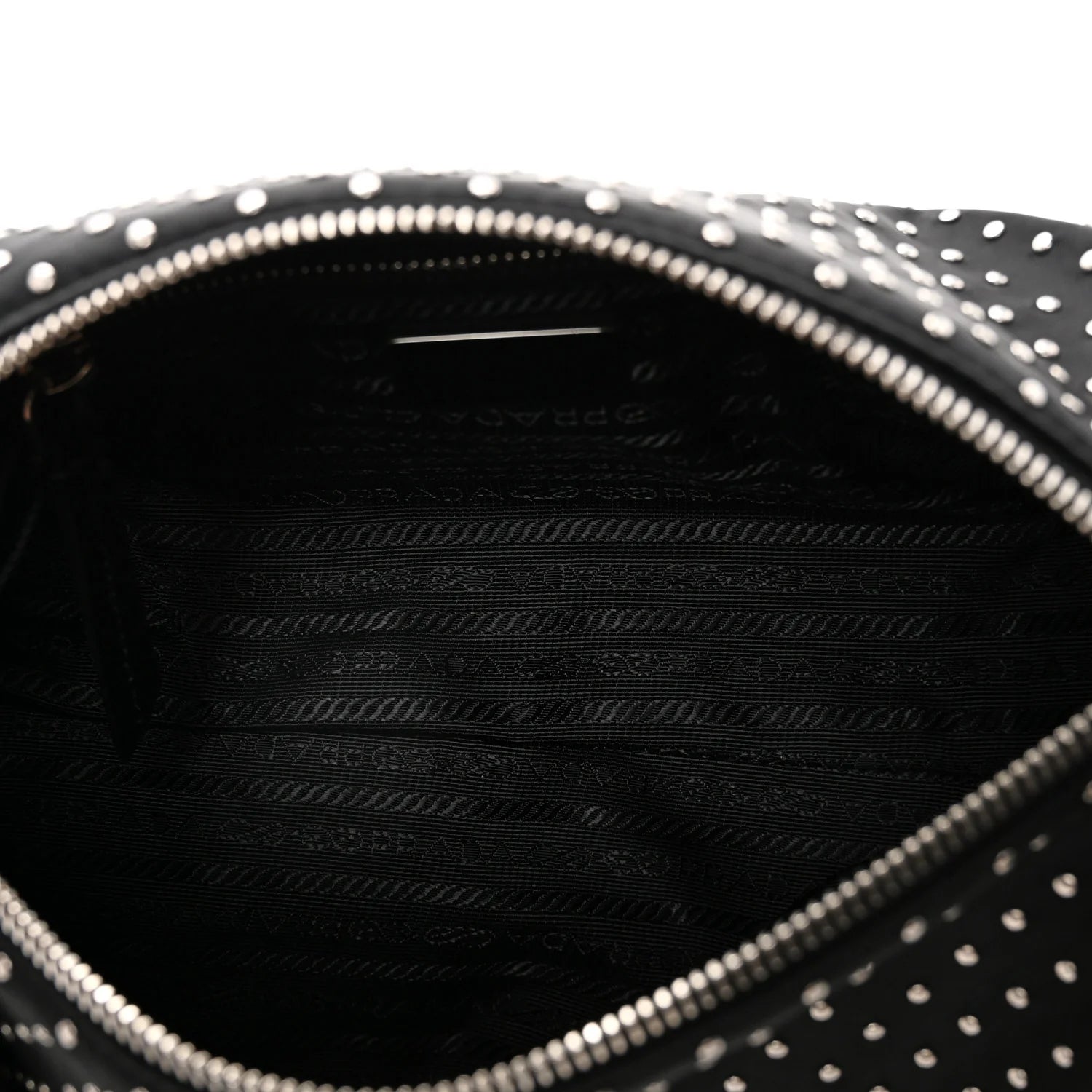 Prada Black Studded Nylon Bag