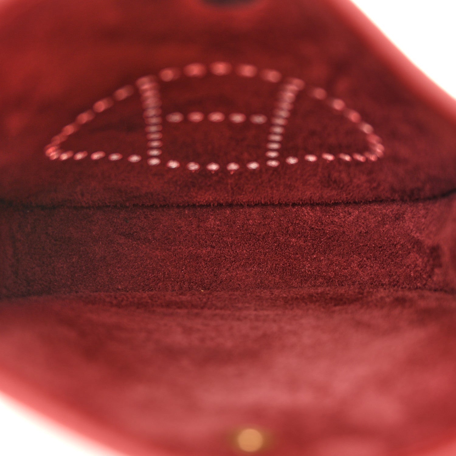 Hermes Red Grained Leather Evelyne