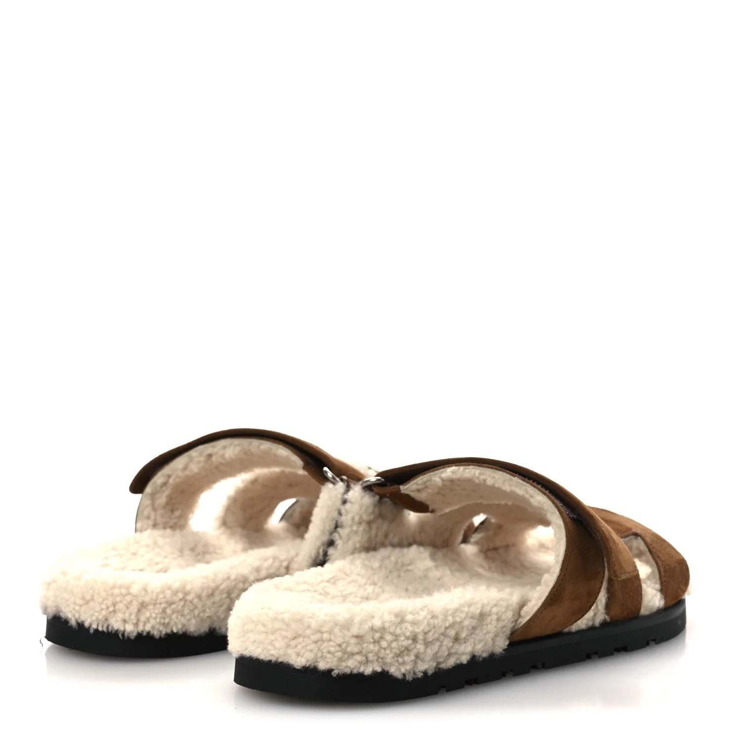 Hermes Brown Suede Shearling Chypre