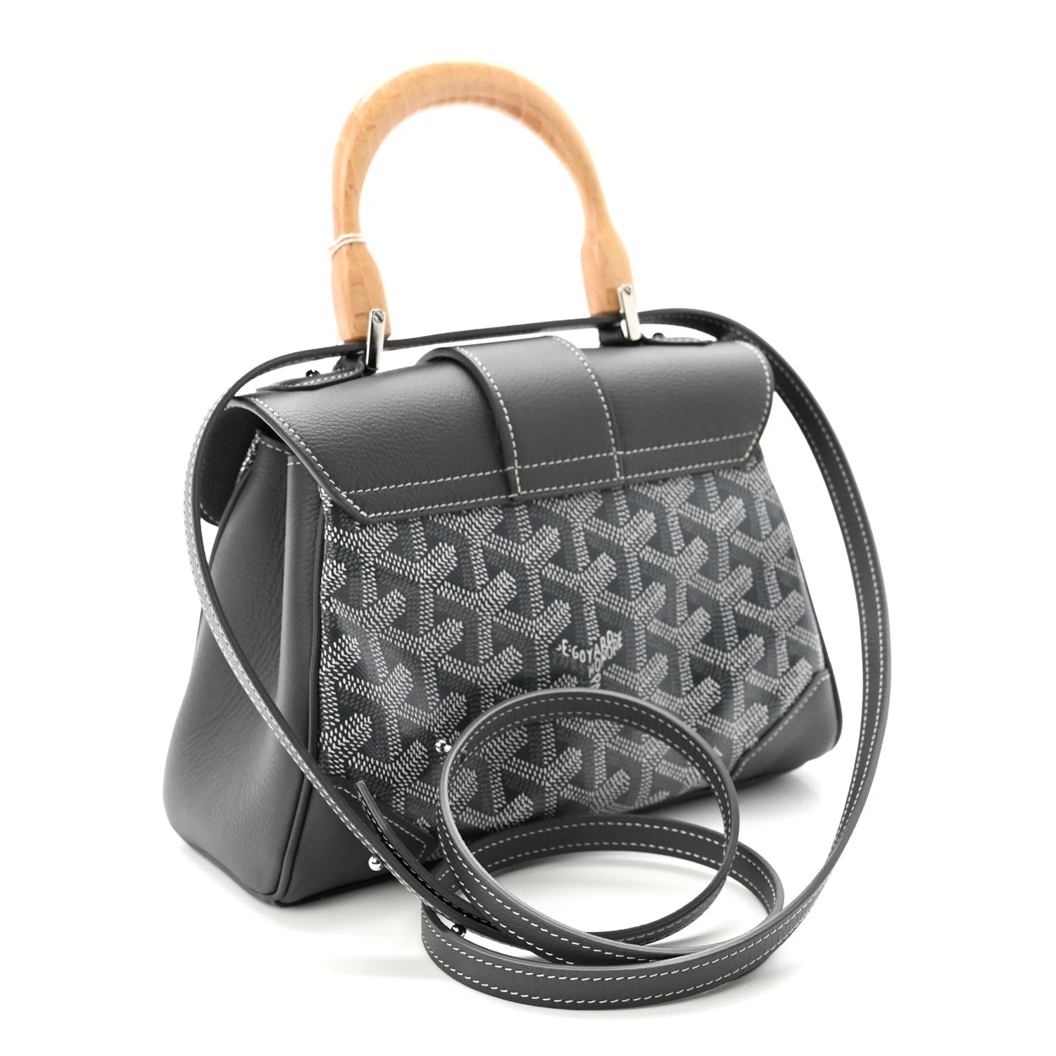 Goyard Grey Goyardine Saigon Handbag
