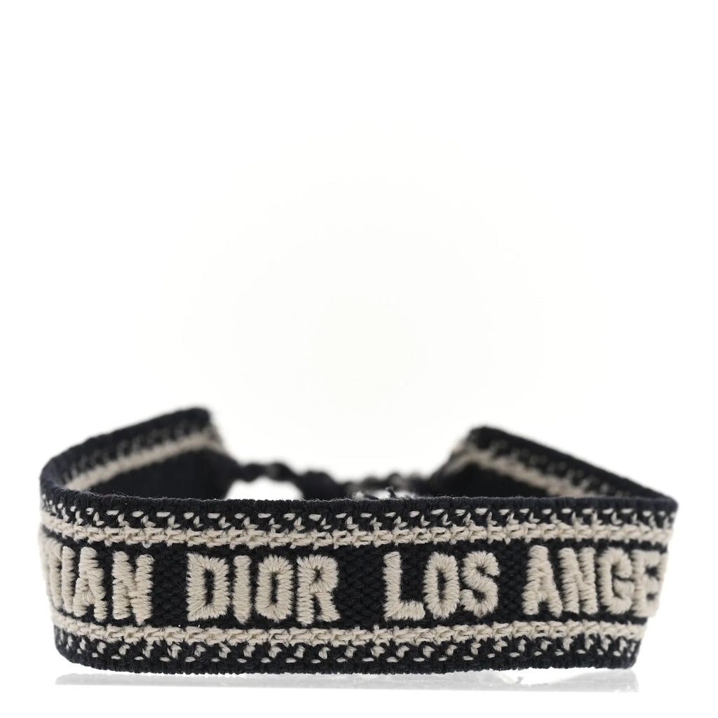 Dior Black Woven Logo Bracelet