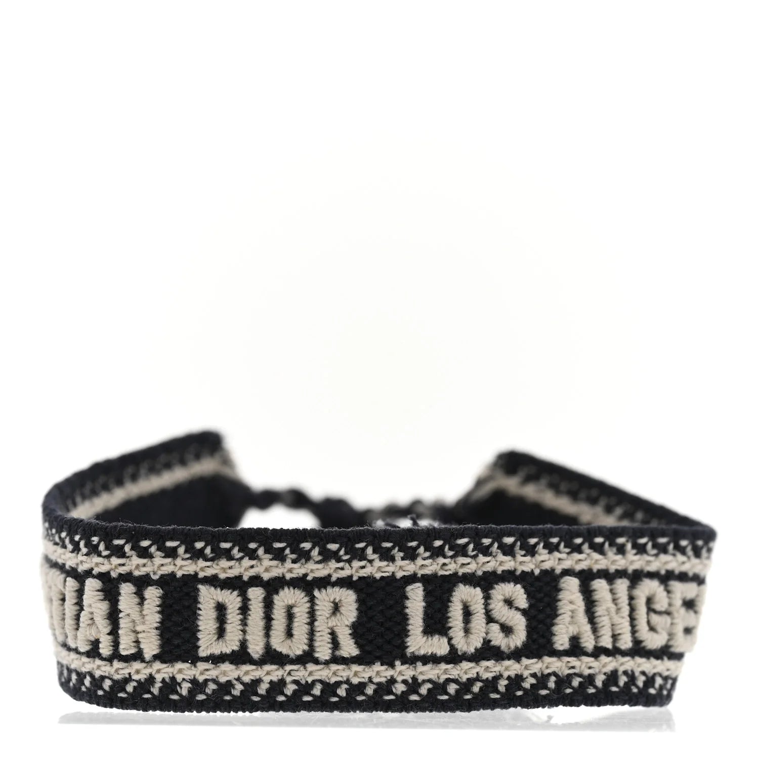 Dior Black Woven Logo Bracelet