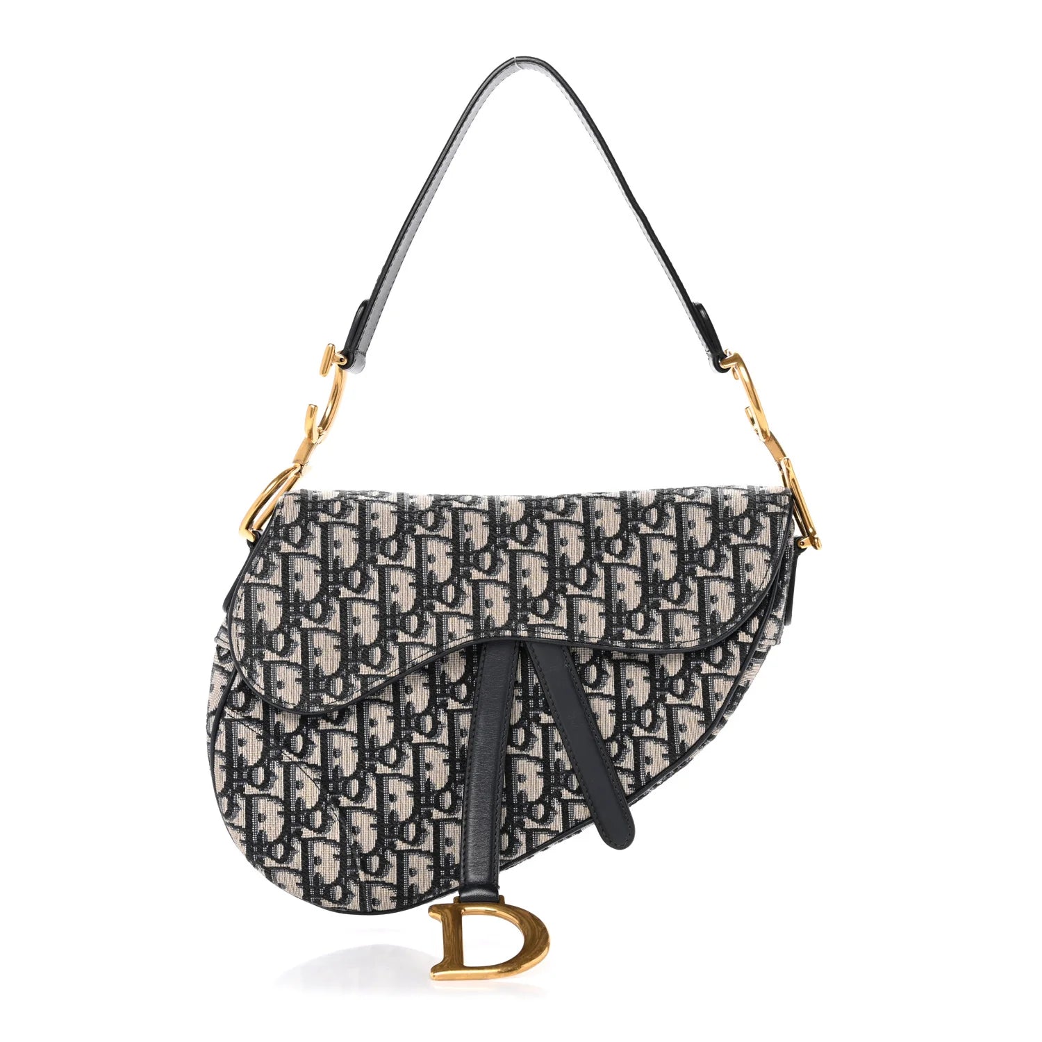 Dior Blue Oblique Jacquard Saddle