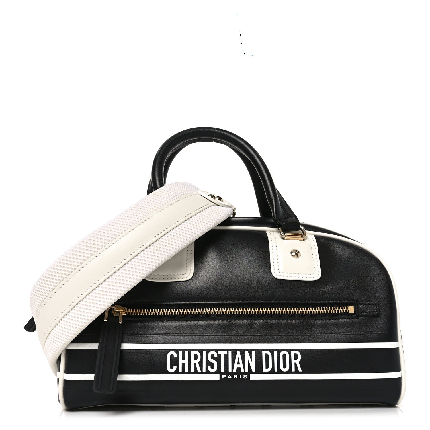 Dior Black Leather Vibe Bowling Bag