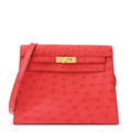 Hermes Red Ostrich Kelly Danse