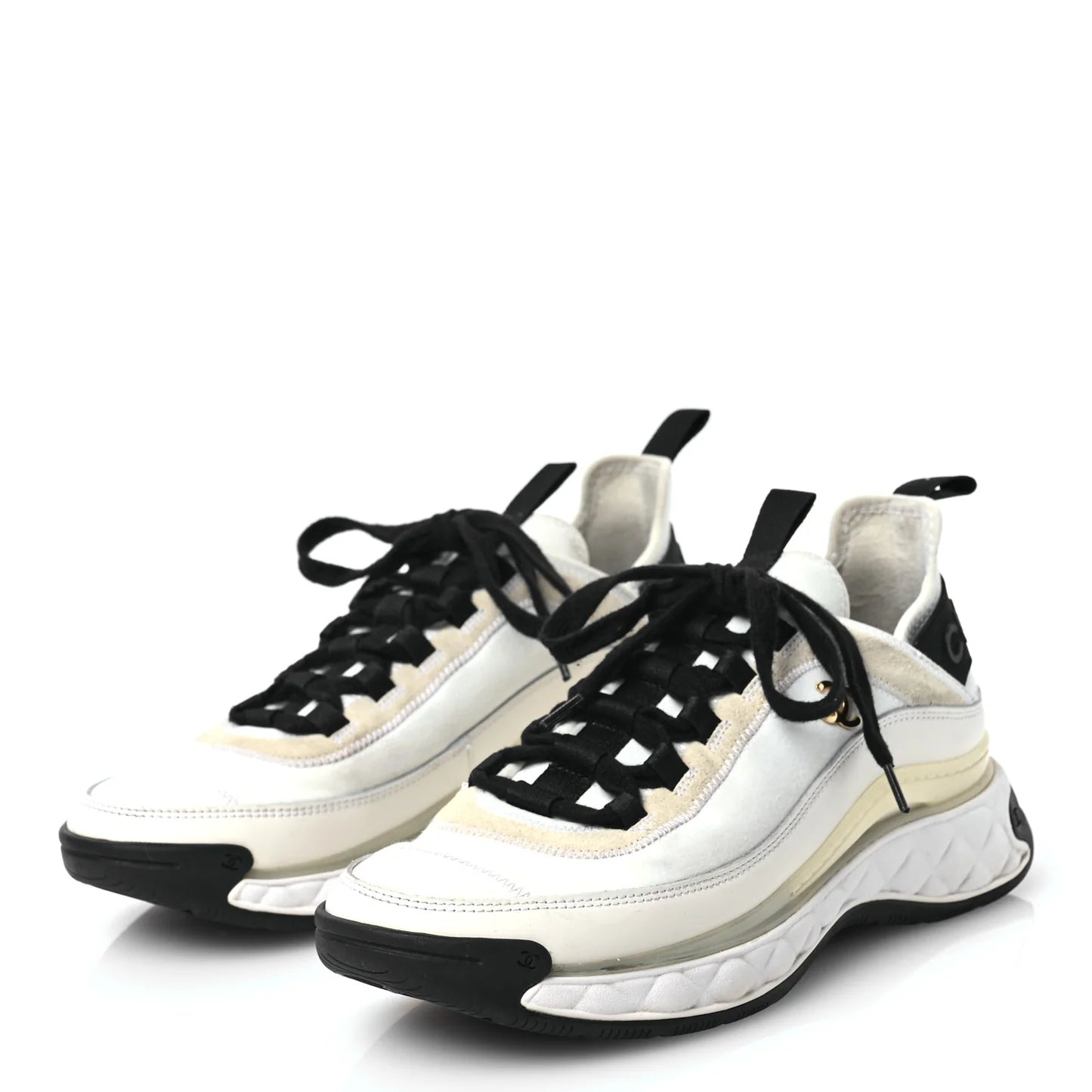 Chanel White Chunky CC Sneakers