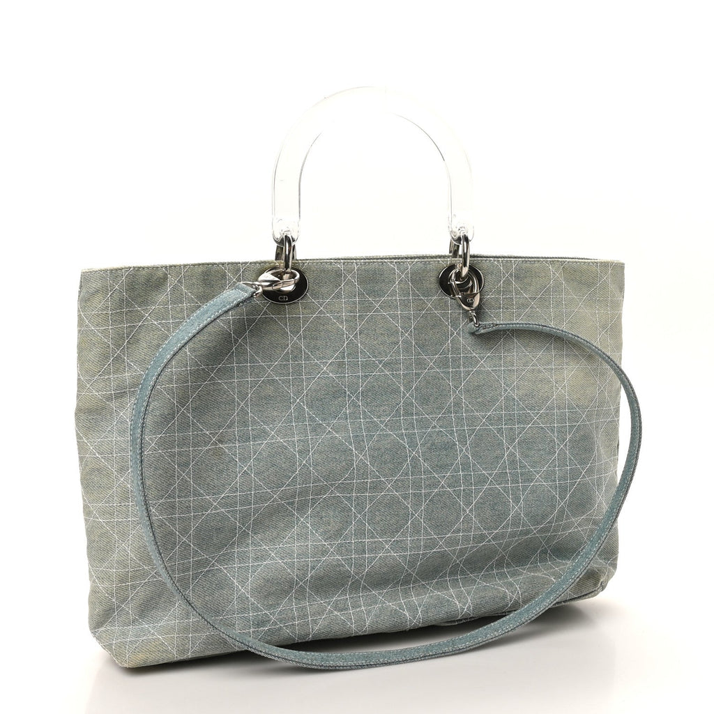 Dior Lady Denim Lucite Tote