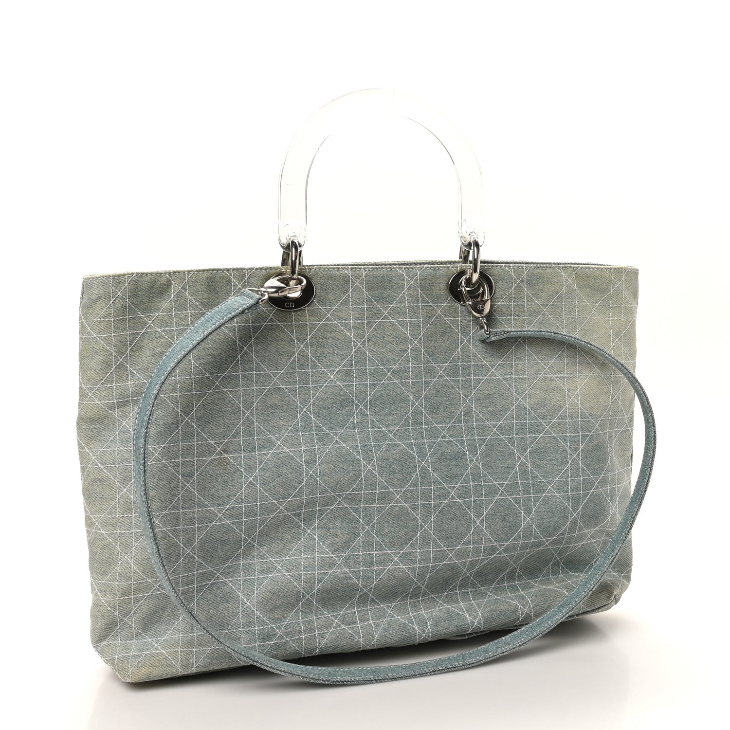 Dior Lady Denim Lucite Tote