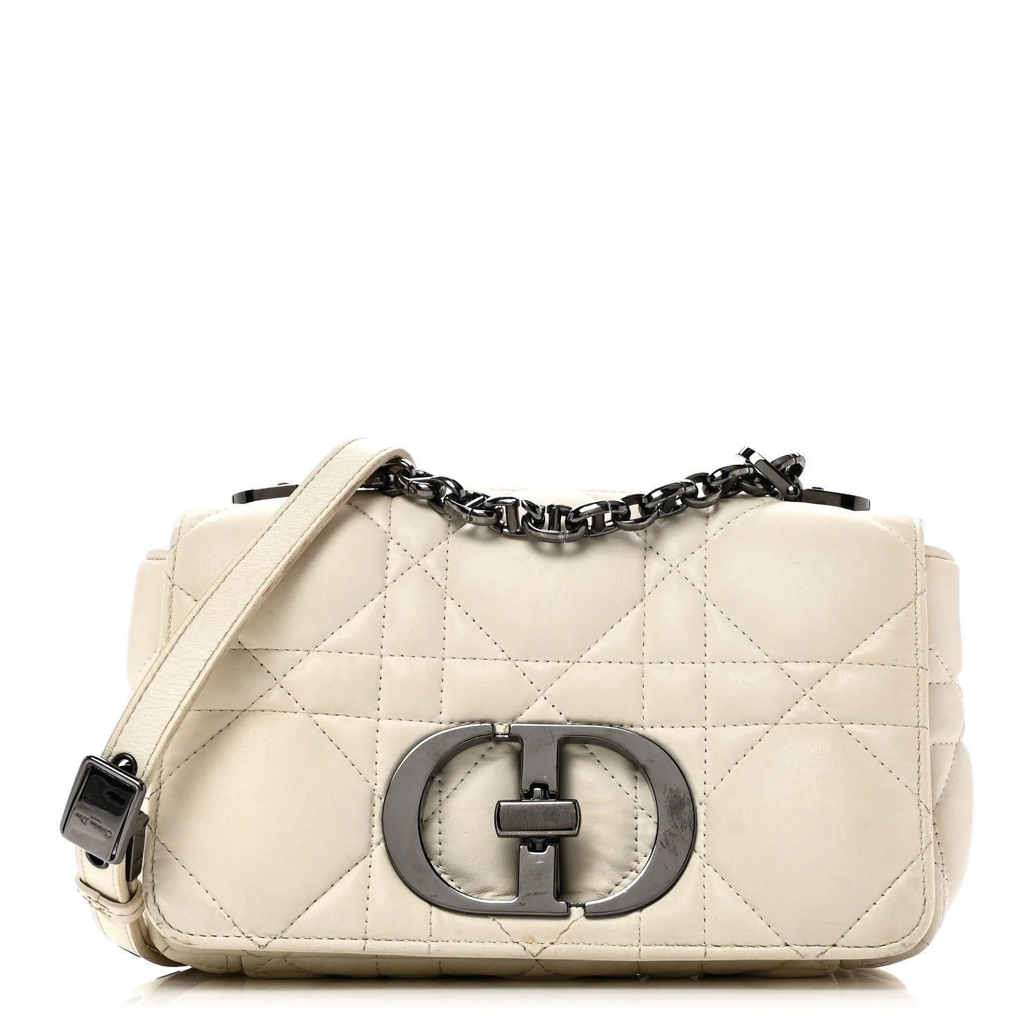 Dior White Padded Cannage Bag
