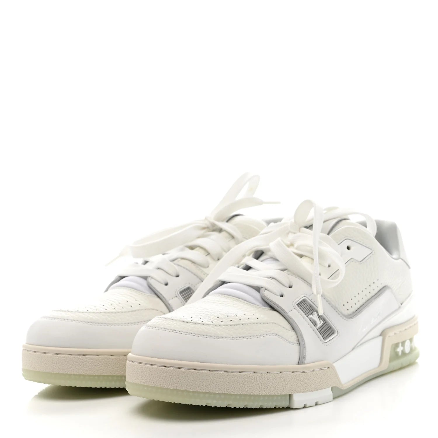 Louis Vuitton White Grained Trainer