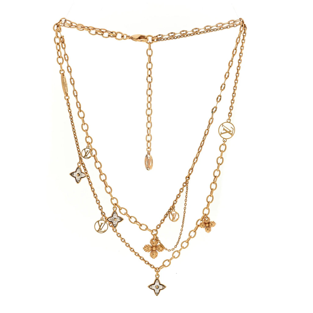 Louis Vuitton Gold Monogram Necklace