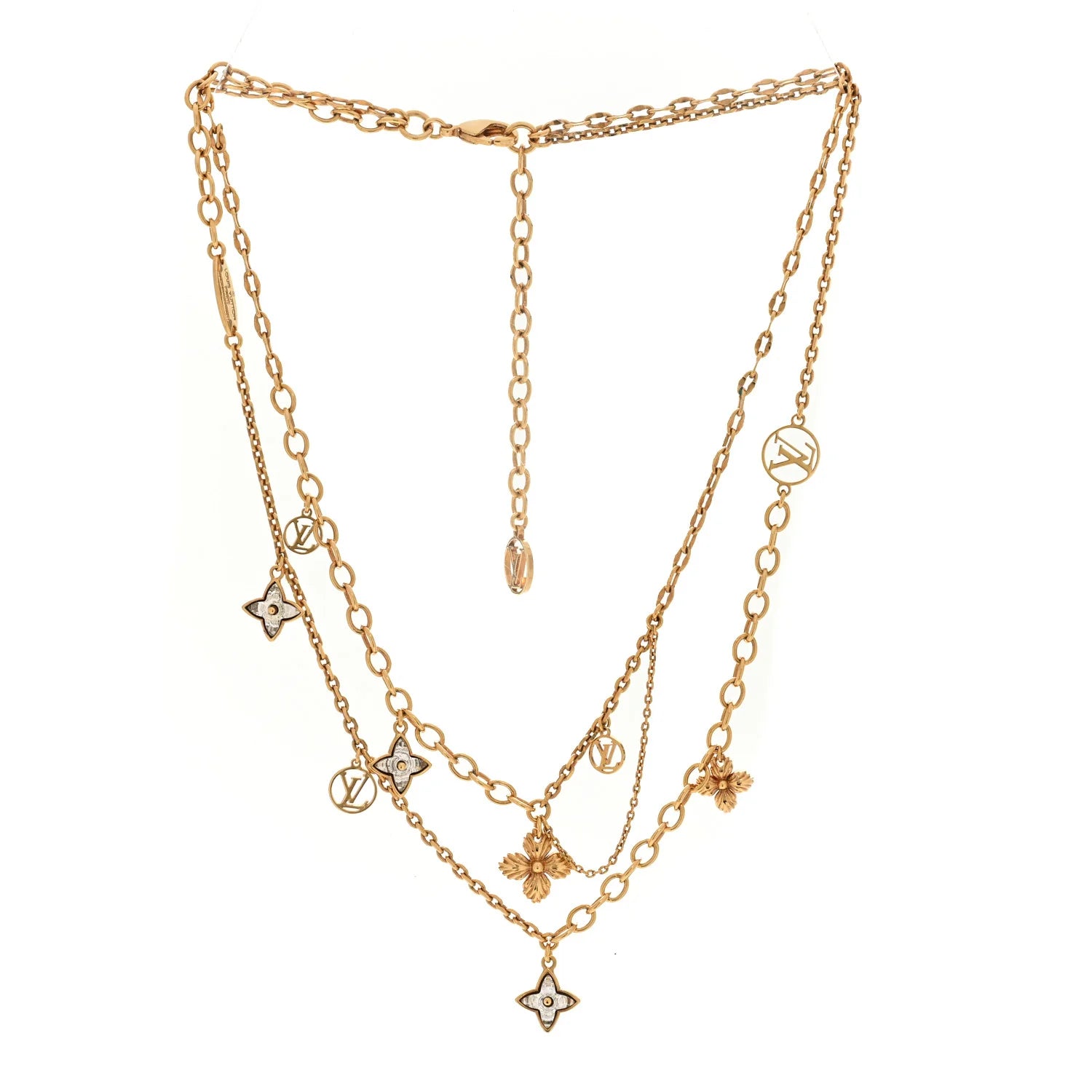 Louis Vuitton Gold Monogram Necklace