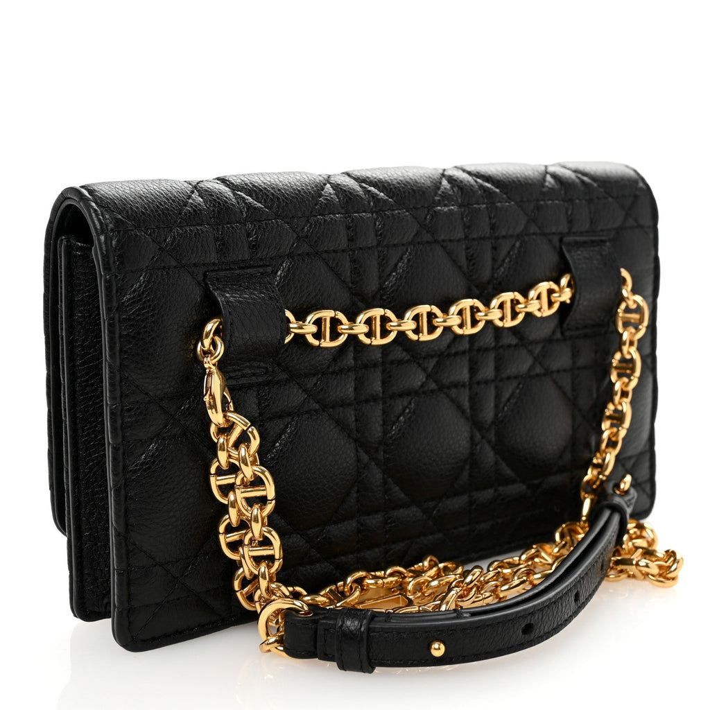 Dior Black Cannage Quilted Pouch