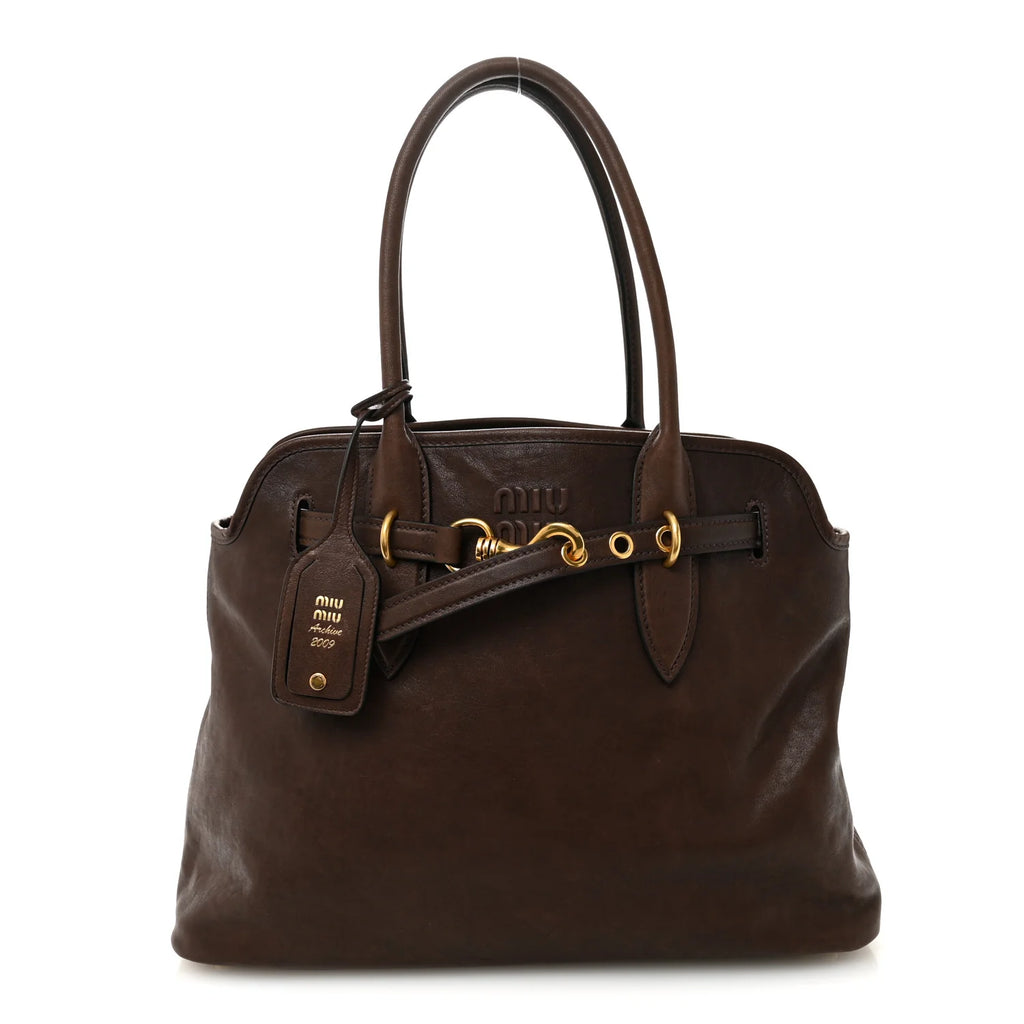 Miu Miu Brown Leather Tote
