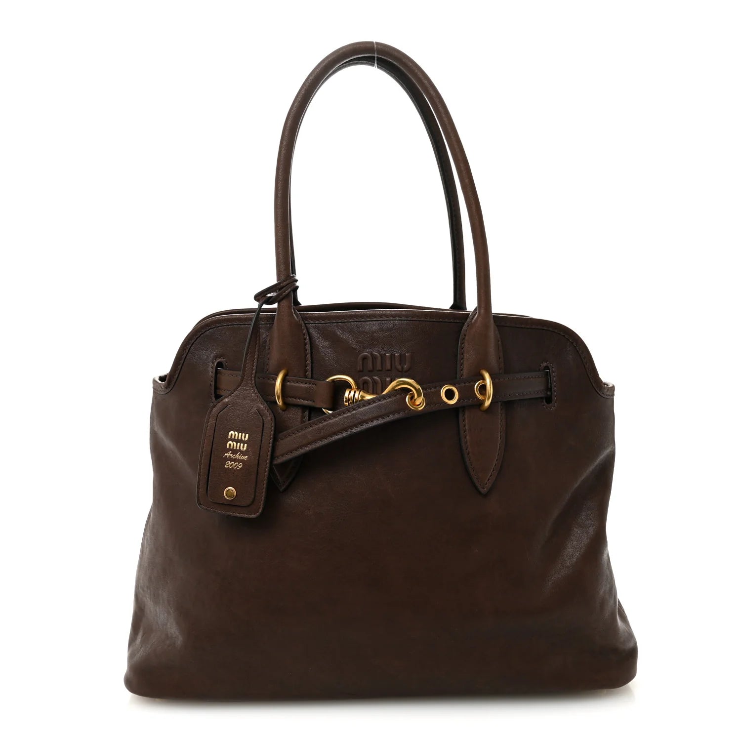 Miu Miu Brown Leather Tote