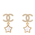 Chanel Gold Crystal Star Earrings