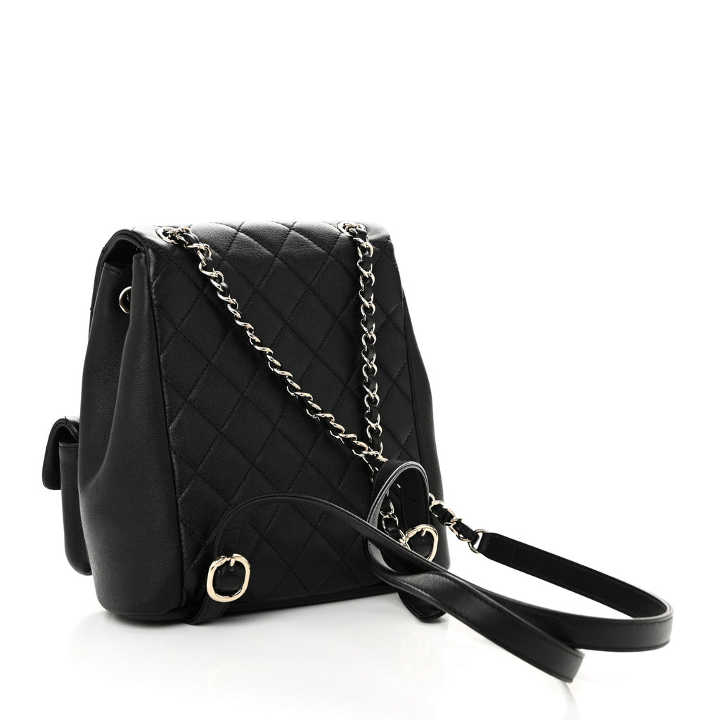 Chanel Black Quilted Leather Backpack