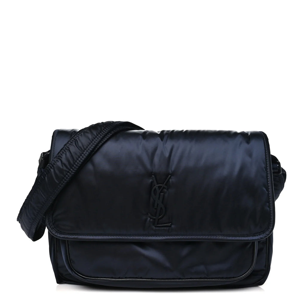 Saint Laurent Navy Puffer Messenger