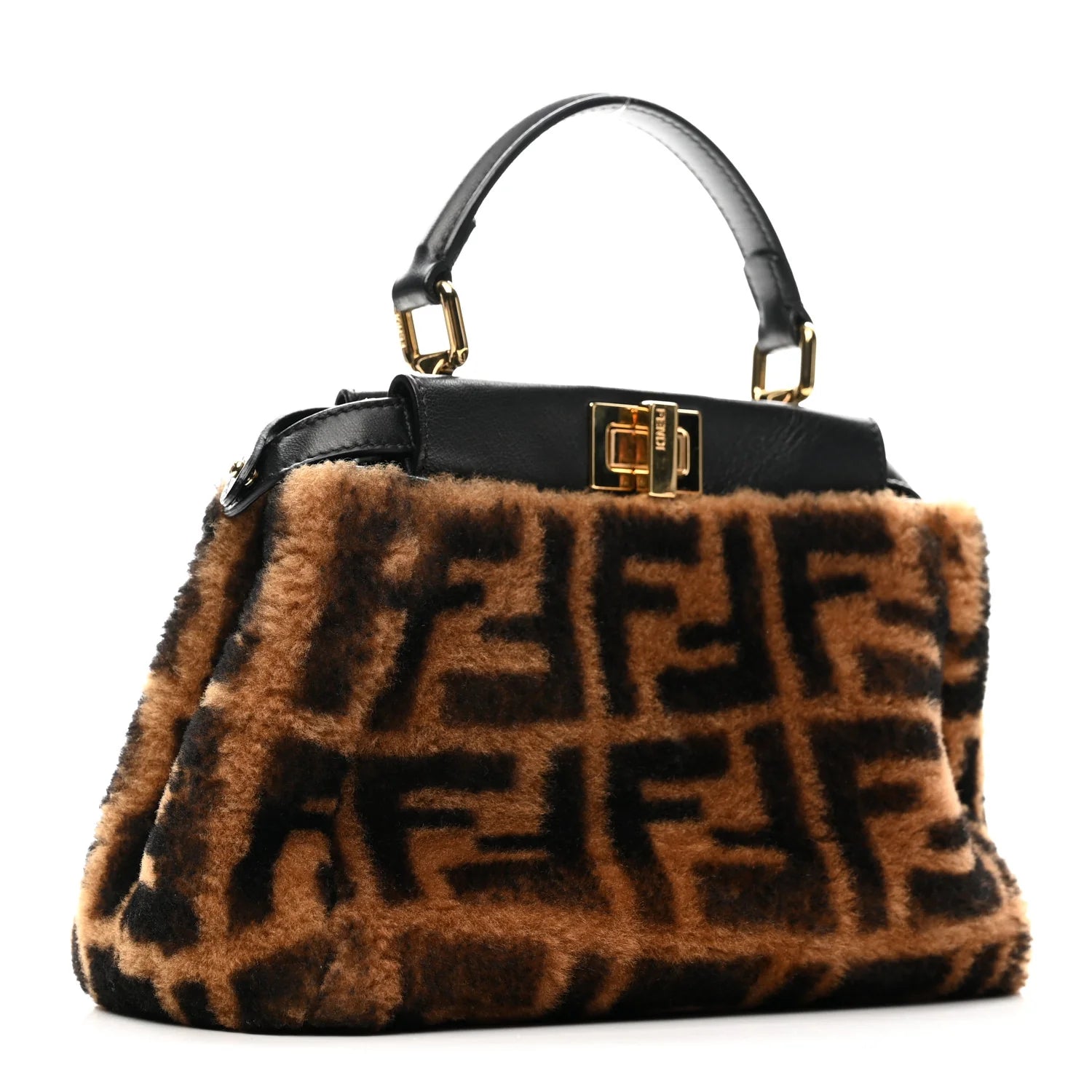 Fendi FF Monogram Shearling Peekaboo