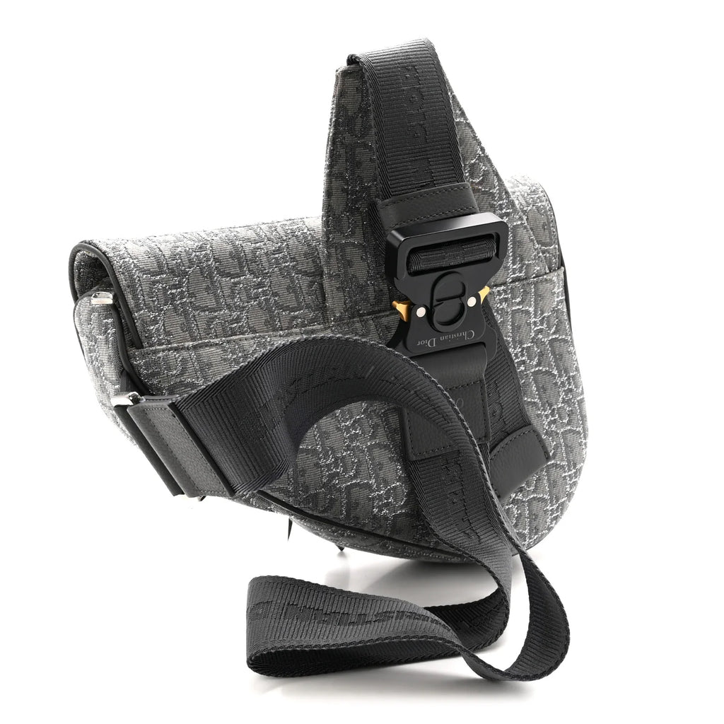 Dior Grey Oblique Jacquard Saddle