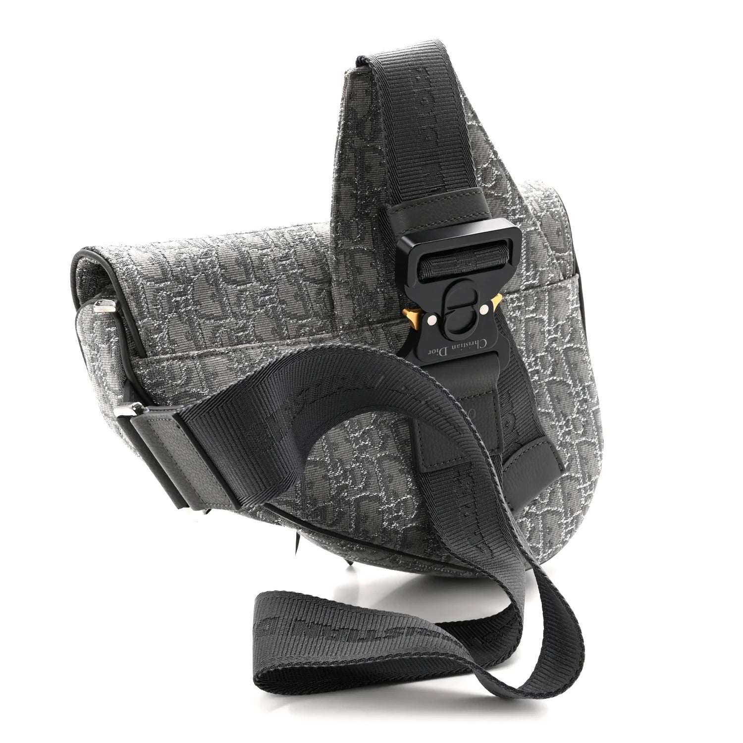 Dior Grey Oblique Jacquard Saddle
