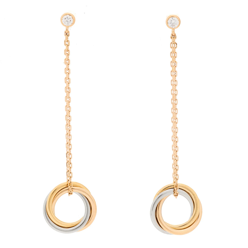 Cartier Trinity Diamond Drop Earrings