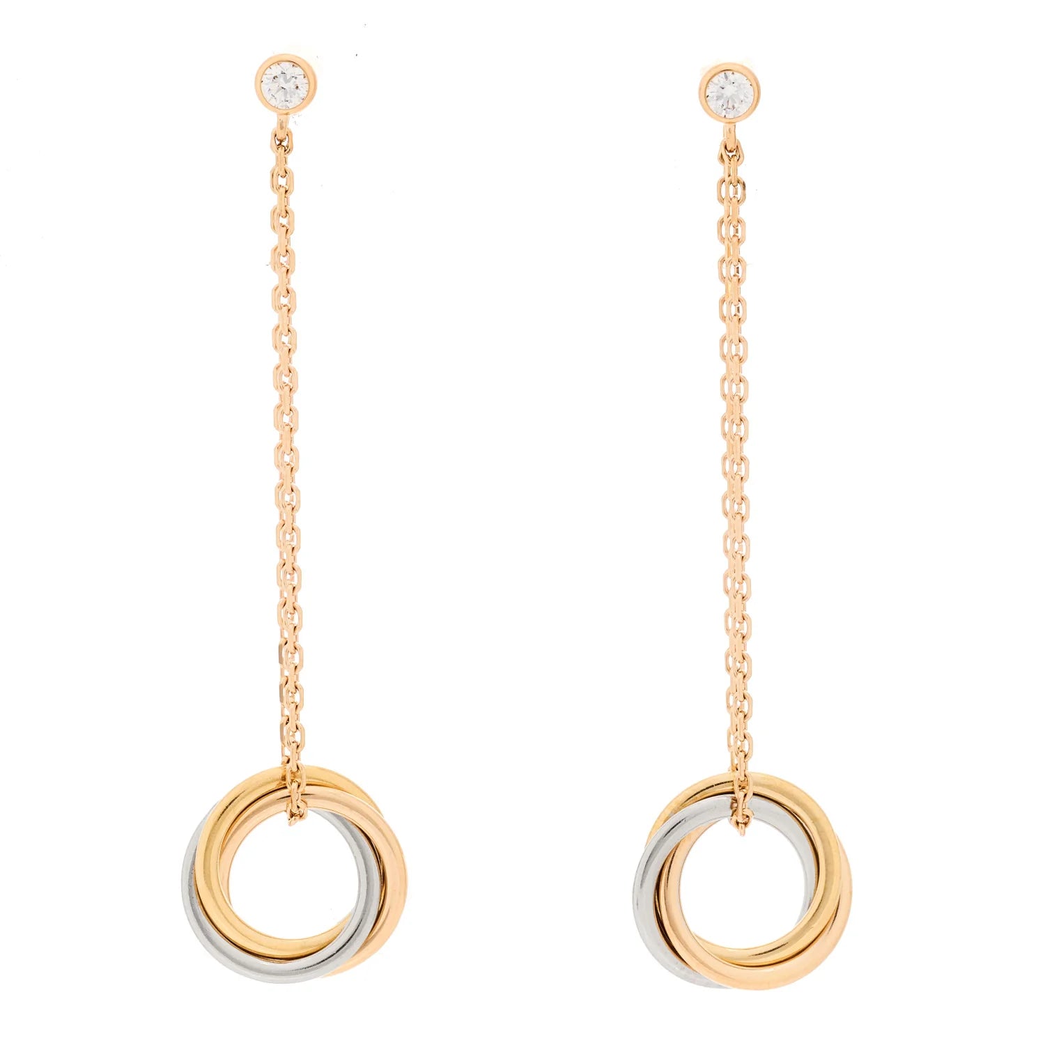 Cartier Trinity Diamond Drop Earrings