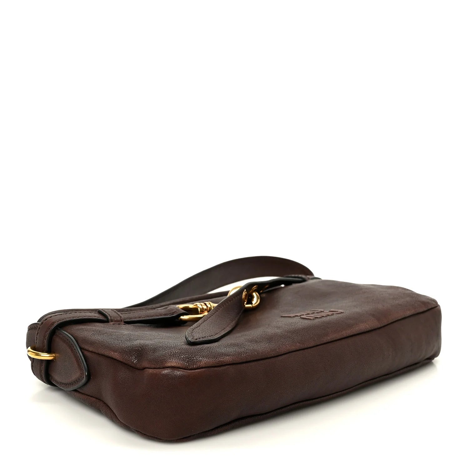 Miu Miu Brown Leather Shoulder Bag
