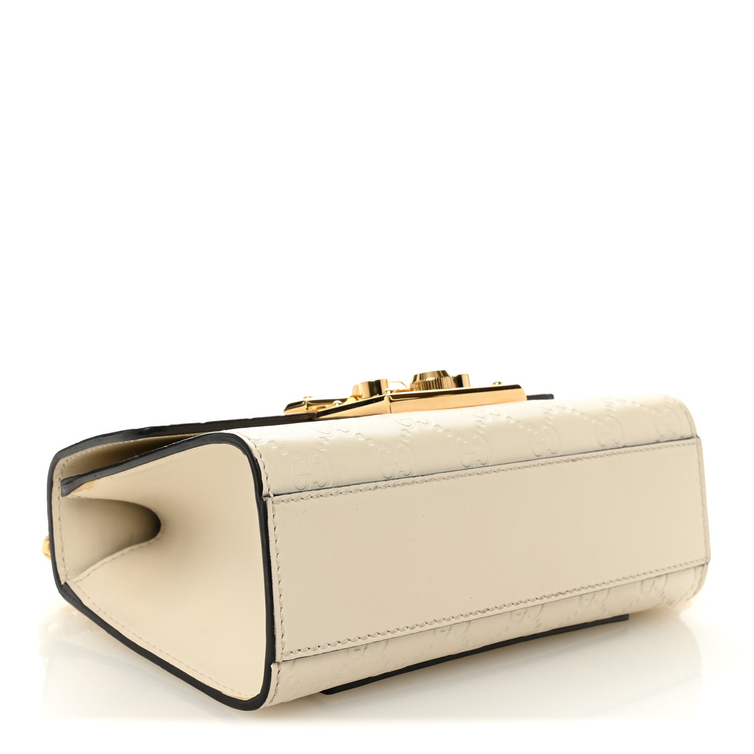 Gucci Cream Guccissima Padlock Bag