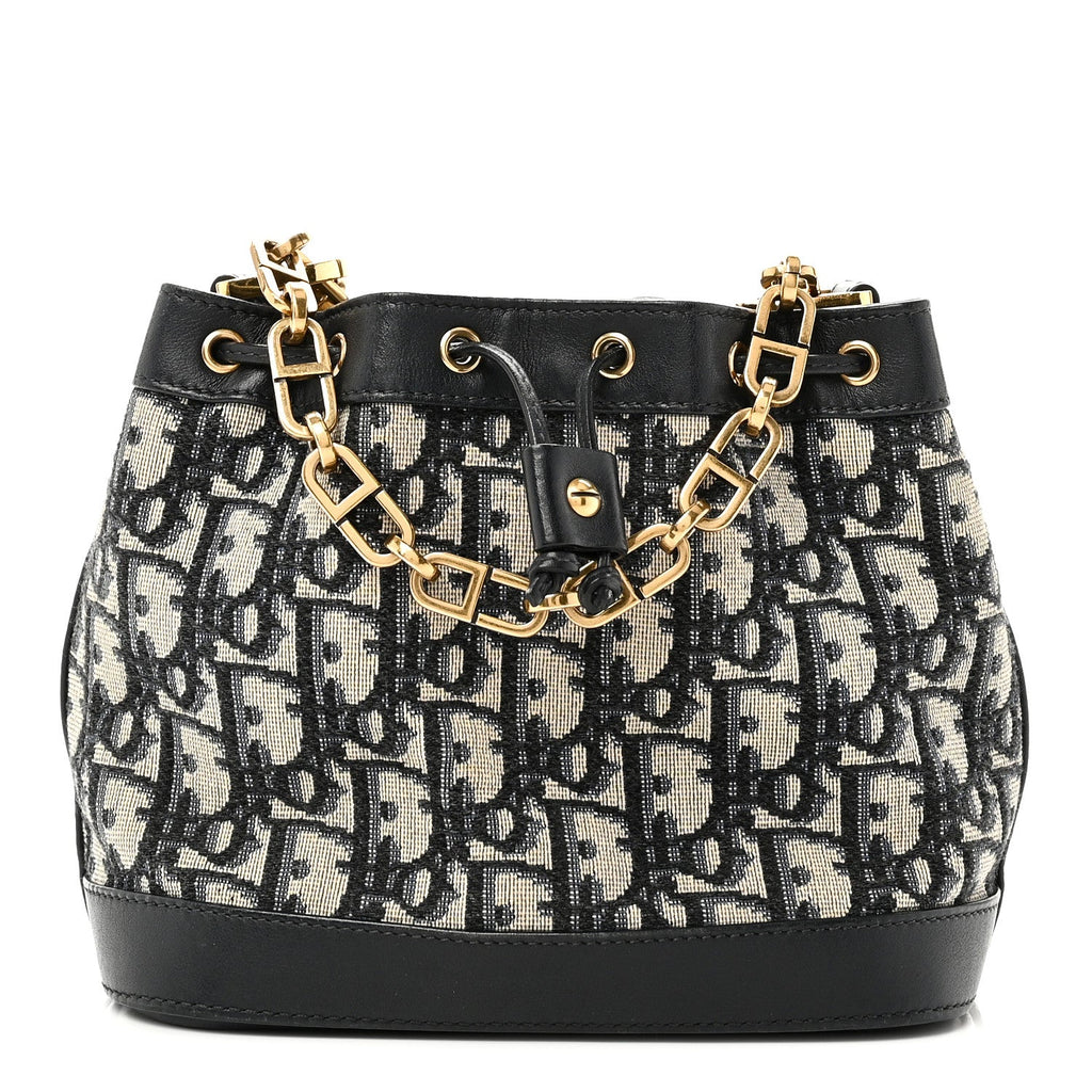 Dior Blue Oblique Bucket Bag