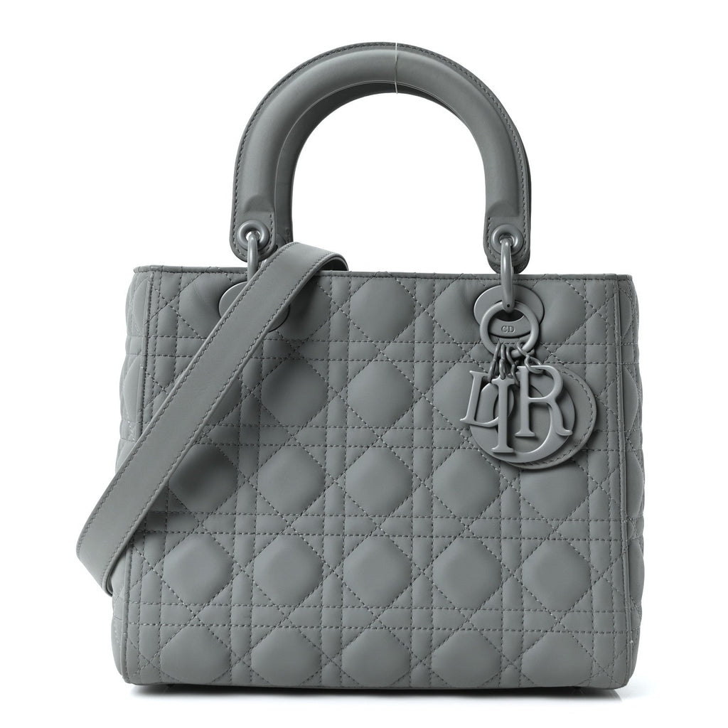 Dior Grey Ultramatte Lady Dior Bag