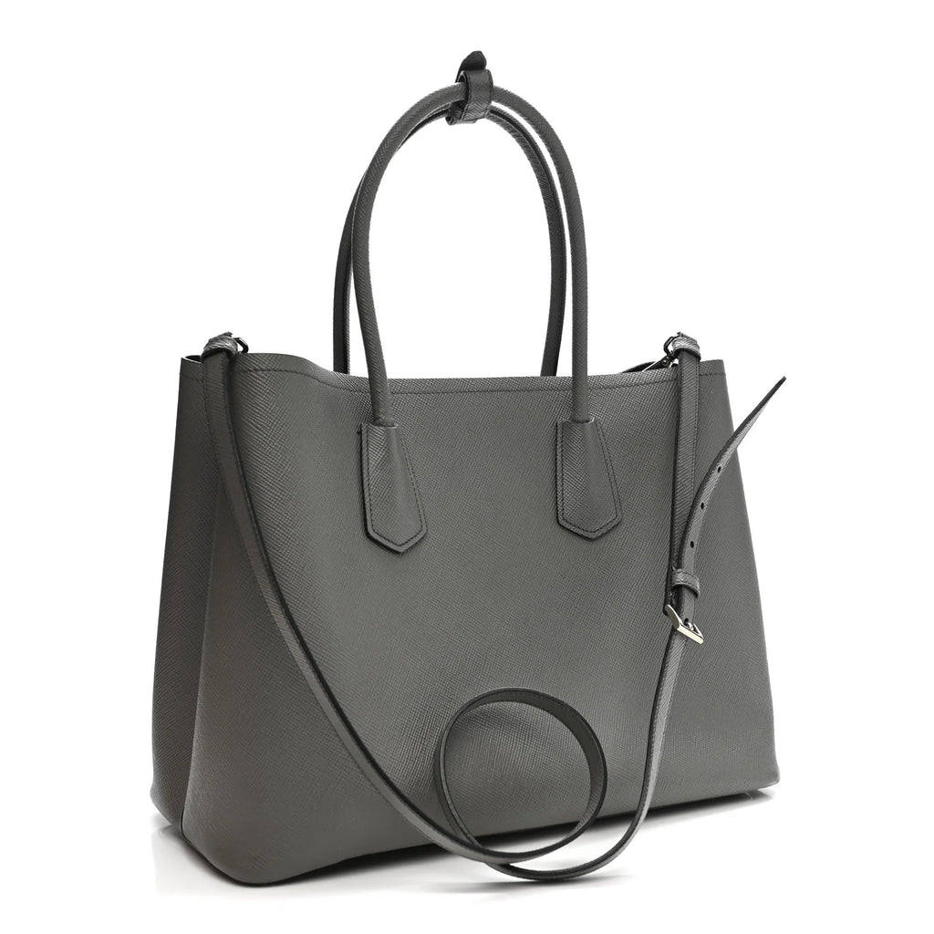 Prada Grey Saffiano Leather Tote
