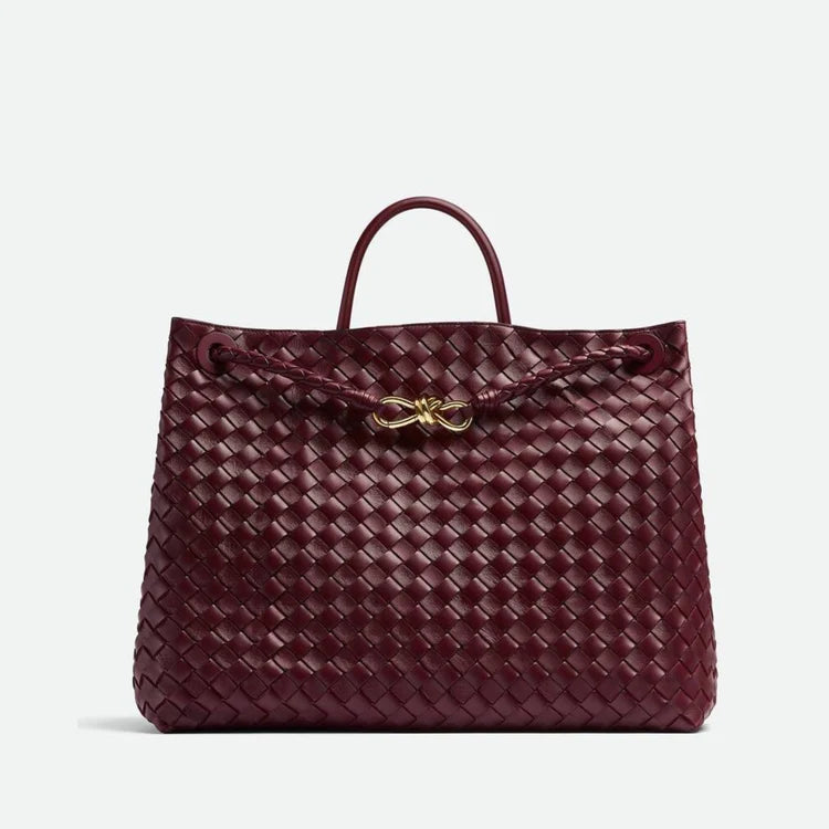 Bottega Veneta Burgundy Andiamo Tote